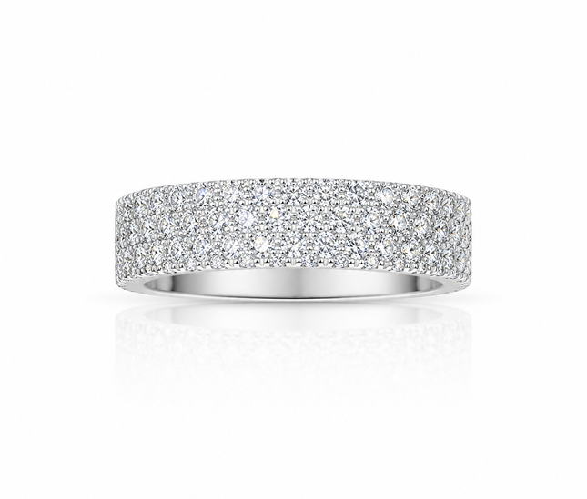 Bague Pavée Prestige – Cristaux Étincelants