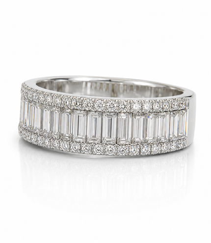 Bague Éternité Baguette – Cristaux Lumineux