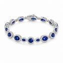 Bracelet Halo Bleu Royal – Cristaux Lumineux