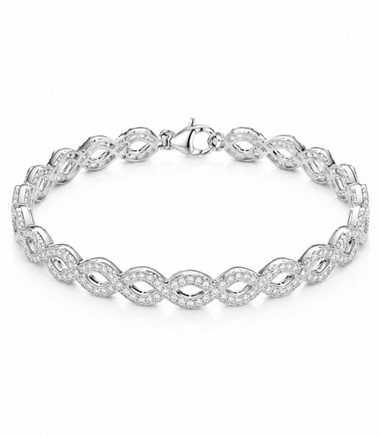 Bracelet Infini Pavé – Cristaux Étincelants