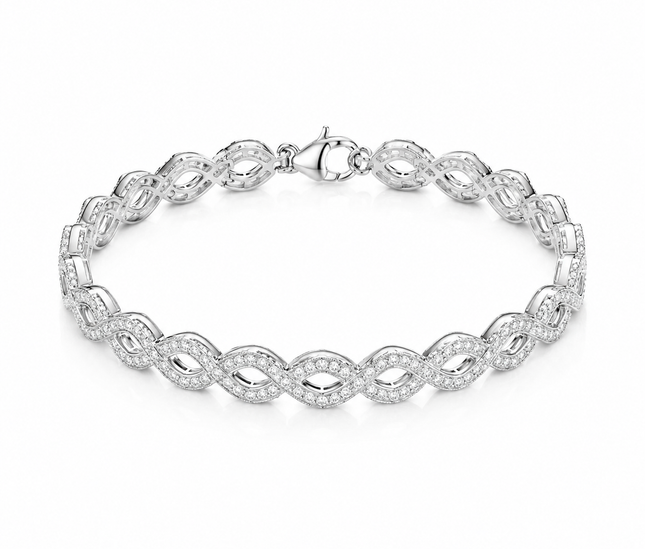 Bracelet Infini Pavé – Cristaux Étincelants