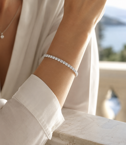 Bracelet Tennis Diamant Éclat Signature