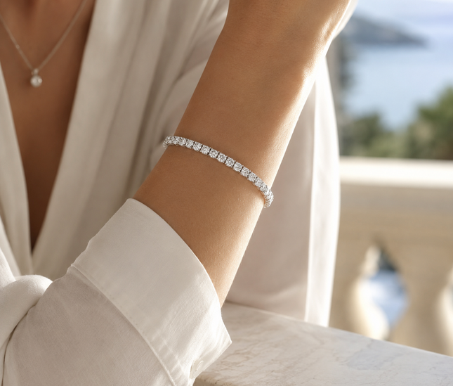Bracelet Tennis Diamant Éclat Signature