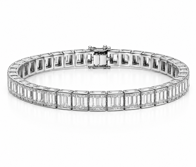 Bracelet Éternité – Cristaux Taille Baguette