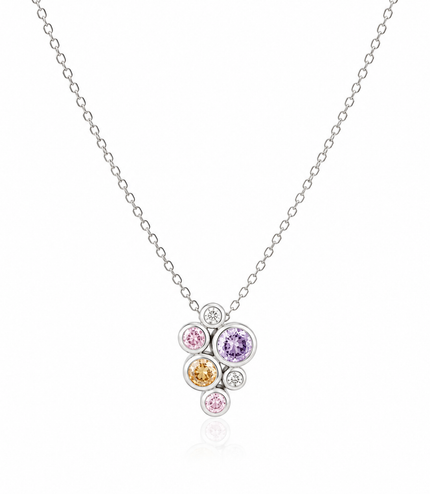 Collier Cascade de Pierres Multicolores