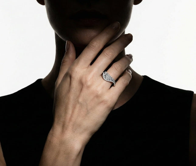 Bague “Aile Solitaire”